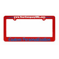 Red Plastic License Plate Frame w/Raised Imprint